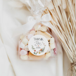 キノコとイチゴ赤ちゃんシャワーまたは誕生日 ラウンドシール