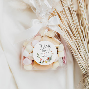 キノコとイチゴ赤ちゃんシャワーまたは誕生日 ラウンドシール