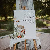 キノコとイチゴ赤ちゃんシャワー歓迎サイン ポスター