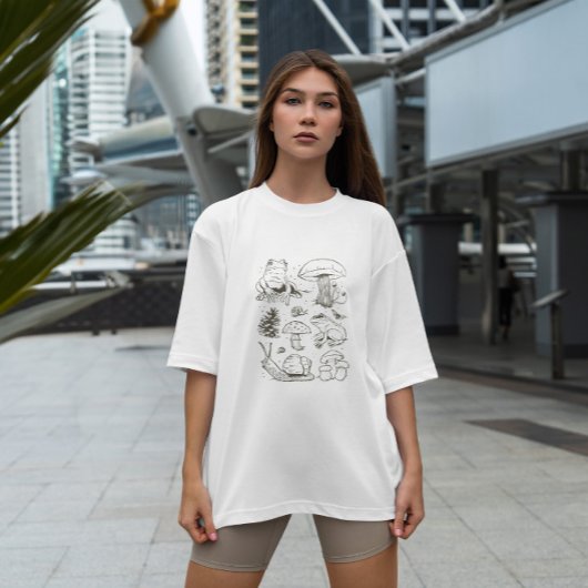 キノコとカエル Tシャツ