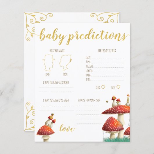 キノコとハチのベビー予測推測ゲーム (正面/裏面)