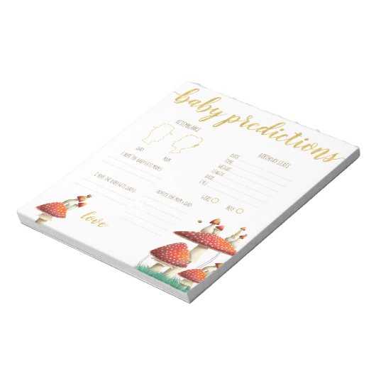 キノコとハチのベビー予測推測ゲーム ノートパッド (回転)