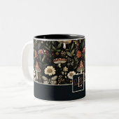 キノコとフラワーズコテージコアパターン名 ツートーンマグカップ (正面左)