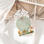 キノコとワイルドフラワーサンキューラベル ギフトタグ