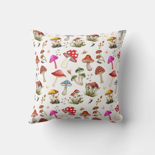 キノコと妖精の森の友人 クッション (裏面)