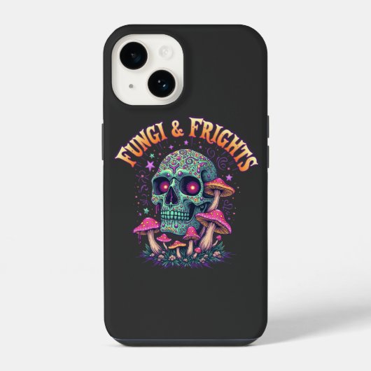 キノコと恐怖 iPhoneケース (裏面)