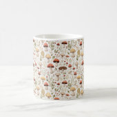 キノコと森の花 コーヒーマグカップ (中央)