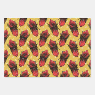 キノコと結晶 ラッピングペーパーシート