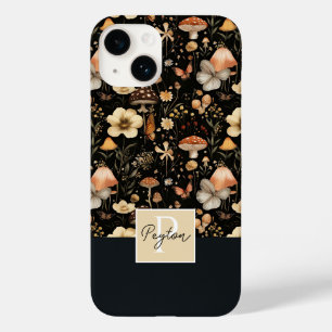キノコと花のパターン(名前) Case-Mate iPhone 14ケース