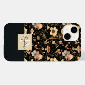 キノコと花のパターン（名前） Case-Mate iPhoneケース (裏面 (横))