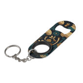 キノコと花の美的柄 キーホルダー栓抜き (正面アングル)