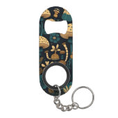 キノコと花の美的柄 キーホルダー栓抜き (裏面)