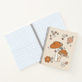 キノコと花アーストーンベージュレトロ70s ノートブック (内部)