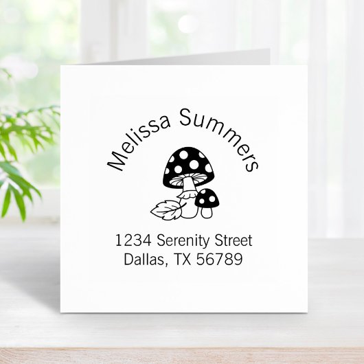 キノコと葉のアーチアドレスを調整 ラバースタンプ