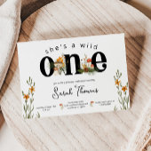 キノコと野生の花誕生日招待状 招待状