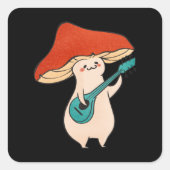 キノコと音楽 スクエアシール (正面)