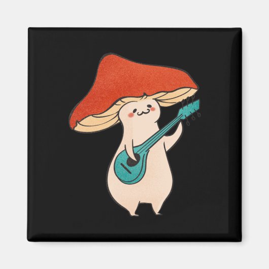 キノコと音楽 マグネット (正面)