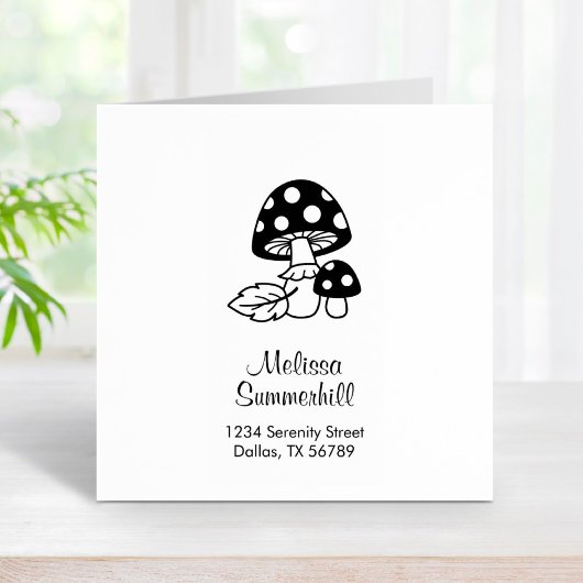 キノコのアドレスを入力 ラバースタンプ