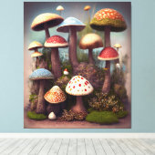 キノコのオアシス キャンバスプリント (インサイチュ (ウッドフロア))
