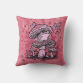 キノコのカエル装飾用クッションデザイン クッション (裏面)