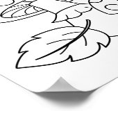 キノコのカラージングページ ポスター (角)