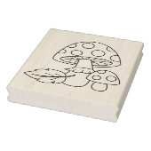 キノコのカラージングページ ラバースタンプ (スタンプ)