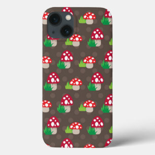 キノコのキッズパターン iPhone 13ケース
