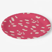 キノコのキノコのテクスチャパーティープレート ペーパープレート (アングル)