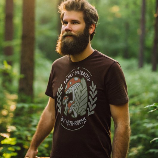 キノコのキノコの真菌の狂信者に容易に気を取られる Tシャツ