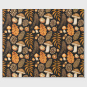 キノコのギフトラップ |秋のラッピングペーパー ラッピングペーパー