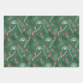 キノコのクリスマス包装紙真菌の森 ラッピングペーパーシート (正面3)