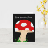 キノコのグリーティングカード カード (黄色い花)