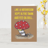 キノコのグリーティングカード カード (黄色い花)