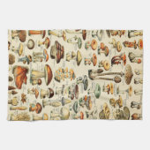 キノコのコレクション キッチンタオル (横)