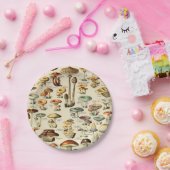 キノコのコレクション ペーパープレート (パーティー)