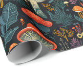 キノコのゴブコアのキノコの森の自然菌 ラッピングペーパー (ロールコーナー)