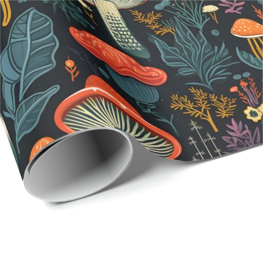 キノコのゴブコアのキノコの森の自然菌 ラッピングペーパー (ロールコーナー)