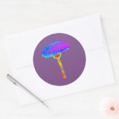 キノコのシール ラウンドシール (封筒)