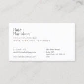 キノコのスクリーンプリントイラストレーションタン/ブラック 名刺 (裏面)