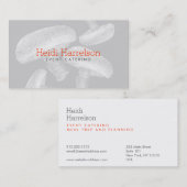 キノコのスクリーンプリントイラストレーションホワイト/グレー 名刺 (正面/裏面)