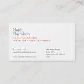 キノコのスクリーンプリントイラストレーションホワイト/グレー 名刺 (裏面)