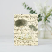 キノコのスケッチ色あせた文字ボホコテージモーレ ポストカード (スタンド正面)