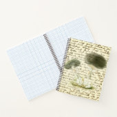キノコのスケッチ色あせた文字動揺してボー ノートブック (内部)