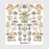 キノコのステッカーシート シール (シート)