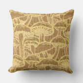キノコのストーリーパターンのスローピロー クッション (正面)