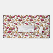 キノコのパターン デスクマット (キーボード&マウス)