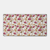 キノコのパターン デスクマット (正面)