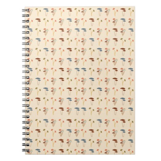 キノコのパターン ノートブック (正面)