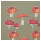 キノコのパターン ファブリック (見本)