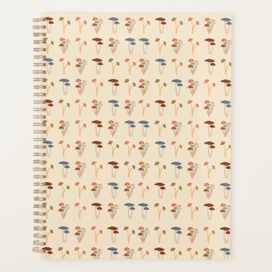 キノコのパターン プランナー手帳 (正面)